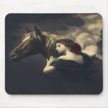 Madame victorienne Mousepad de cheval vintage occi Tapis De Souris