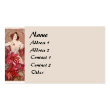 Madame vintage carte de visite de Mucha