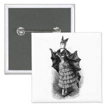 Madame vintage de batte badge avec épingle