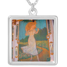 Madame w/Parasol de carrousel Pendentifs