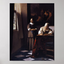 Madame Writing une lettre Posters