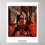 Madonna a couronné par Lorenzo Lotto Posters