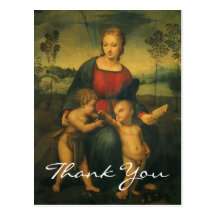 Madonna de Raphael du chardonneret Carte Postale