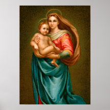 Madonna et copie d'enfant affiche