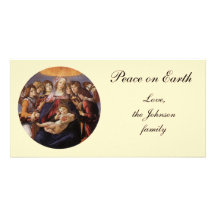 Madonna et enfant avec des anges par Sandro Bottic Photocarte
