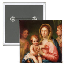 Madonna et enfant avec deux anges, 1770-73 badge avec épingle
