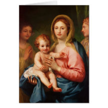 Madonna et enfant avec deux anges, 1770-73 carte de vœux
