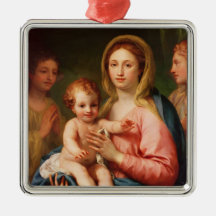 Madonna et enfant avec deux anges, 1770-73 décoration pour sapin de noël