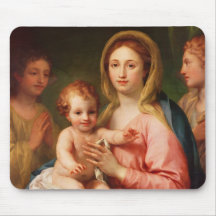 Madonna et enfant avec deux anges, 1770-73 tapis de souris