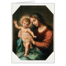 Madonna et enfant carte de vœux