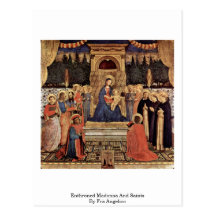 Madonna et saints couronnés par ATF Angelico Carte Postale