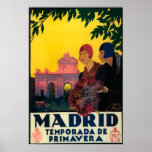 Madrid en affiche promotionnelle de voyage de prin