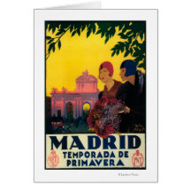 Madrid en affiche promotionnelle de voyage de prin cartes de vœux