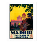 Madrid en affiche promotionnelle de voyage de prin cartes postales