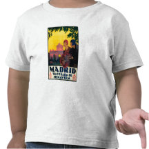 Madrid en affiche promotionnelle de voyage de prin t-shirts