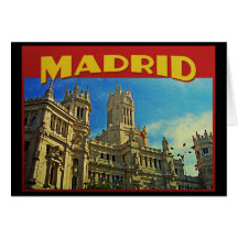 Madrid Espagne Carte De Vœux