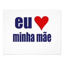 mae de minha d'AMO d'Eu Invitations