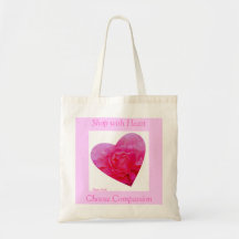 Magasin avec le coeur sac en toile