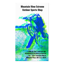 Magasin de bicyclette ou magasin de sports en plei cartes de visite