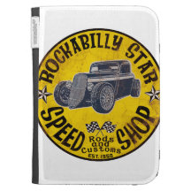 Magasin de vitesse d'étoile de rockabilly étuis clavier kindle