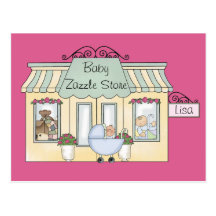 Magasin rosâtre de bébé - customisé cartes postales