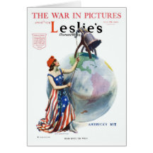 Magazine de WWI James Montgomery Flagg Leslie Cartes De Vœux