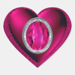 Magenta orné de bijoux de satin adhésif