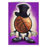 Magicien de basket-ball carte de vœux