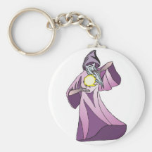 magicien de sorcier avec de la boule de cristal porte-clés