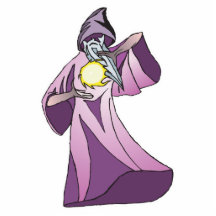 magicien de sorcier avec de la boule de cristal photos en relief