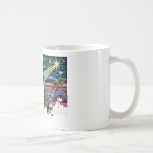 Magie-Chiwawa Bleu-Tan de Noël Tasse