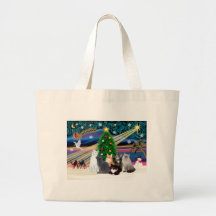 Magie de Chrstmas - six chats (variété) Sacs Fourre-tout