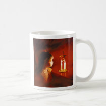 Magie de lueur d'une bougie tasses