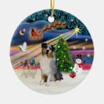 Magie de Noël - berger australien (merle) Décorations De Noël