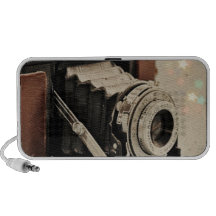 Magie vintage d'appareil-photo haut-parleur notebook