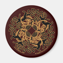Magnet celtique de Knotwork de chats de Samhain Aimant