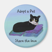 Magnet d'adoption d'animal familier de petit somme magnets pour réfrigérateur