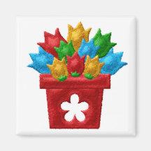 Magnet de casier de POT DE FLEURS, réfrigérateur Aimants