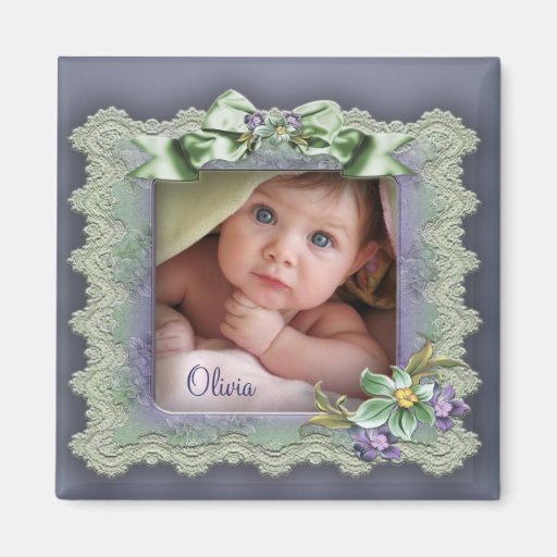 Magnet pourpre de naissance de bébé de cadre de ph aimant pour réfrigérateur