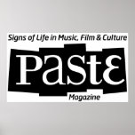 Magnétique de logo de bloc de pâte et noir d'étiqu affiche