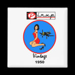 MAGNETS  PIN-UP vintage 1950 magnets