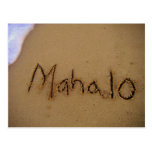 Mahalo en carte postale de sable