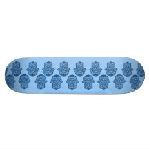 Main de henné de Hamsa (bleu) Plateaux De Planche À Roulettes