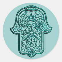 Main de henné de Hamsa (Teal) Autocollants