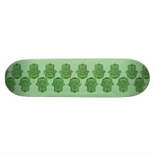 Main de henné de Hamsa (vert) Planches À Roulettes Customisées