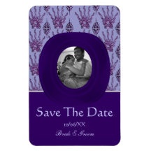 Main de henné (pourpre) (faites gagner la date) magnets rectangulaires