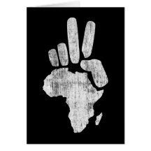 main de paix du Darfour Afrique Carte De Vœux
