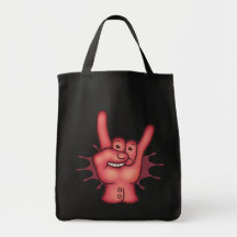Main rocheuse de roche sac