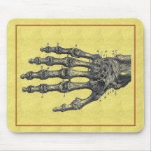 main squelettique tapis de souris