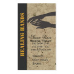 Mains curatives de thérapie de massage modèles de cartes de visite
